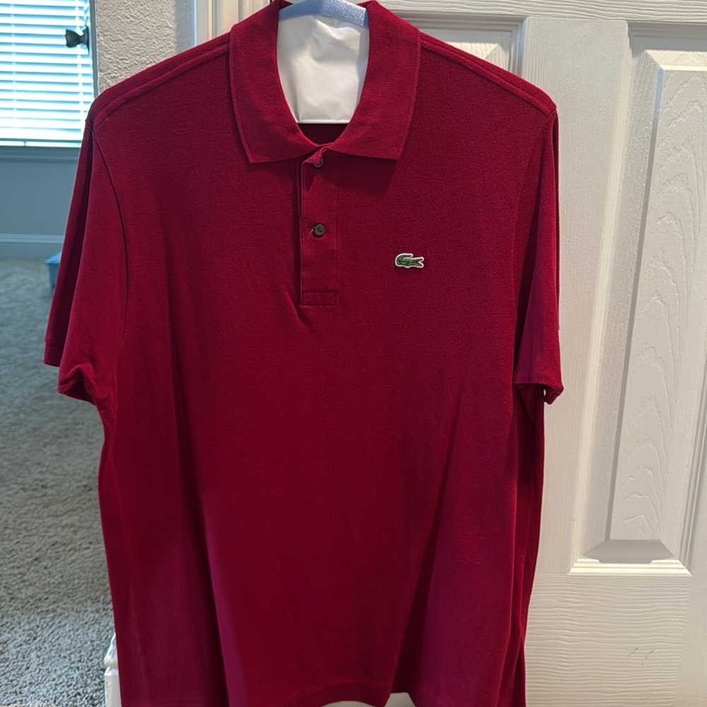 Lacoste polo shirt size 6 (XL) in red